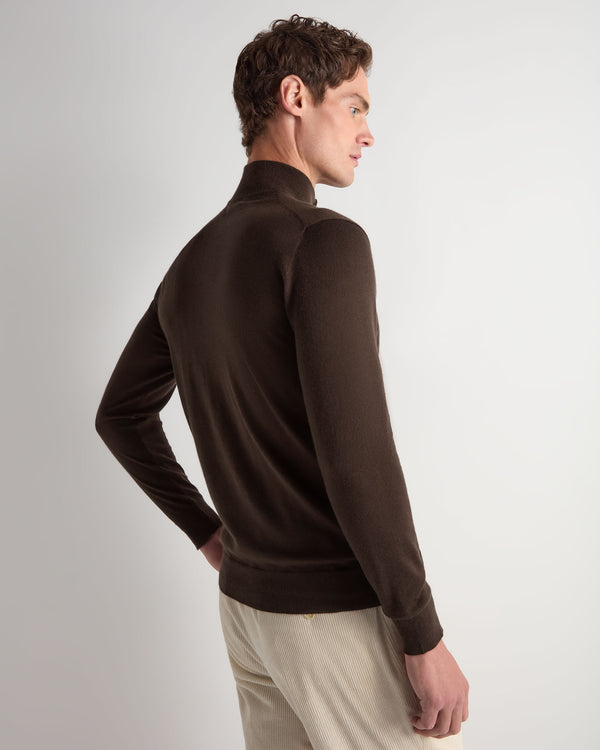 Men's Regent Fine Gauge Cashmere Half Zip Jumper 4
