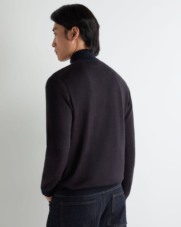 Men's Hyde Jacquard Fine Gauge Cashmere Full Zip Jumper 4