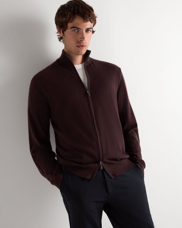 Men's Hyde Fine Gauge Cashmere Full Zip Jumper 1