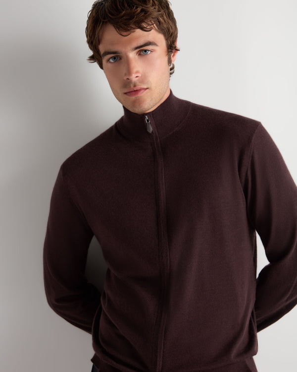 Men's Hyde Fine Gauge Cashmere Full Zip Jumper 5
