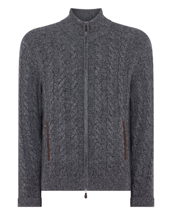 Men's Richmond Cable Cashmere Cardigan 2