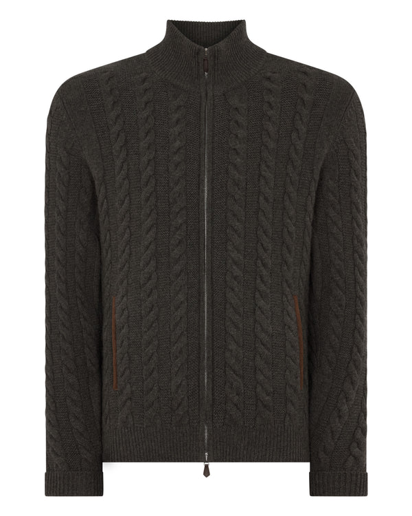 Men's Richmond Cable Cashmere Cardigan  2