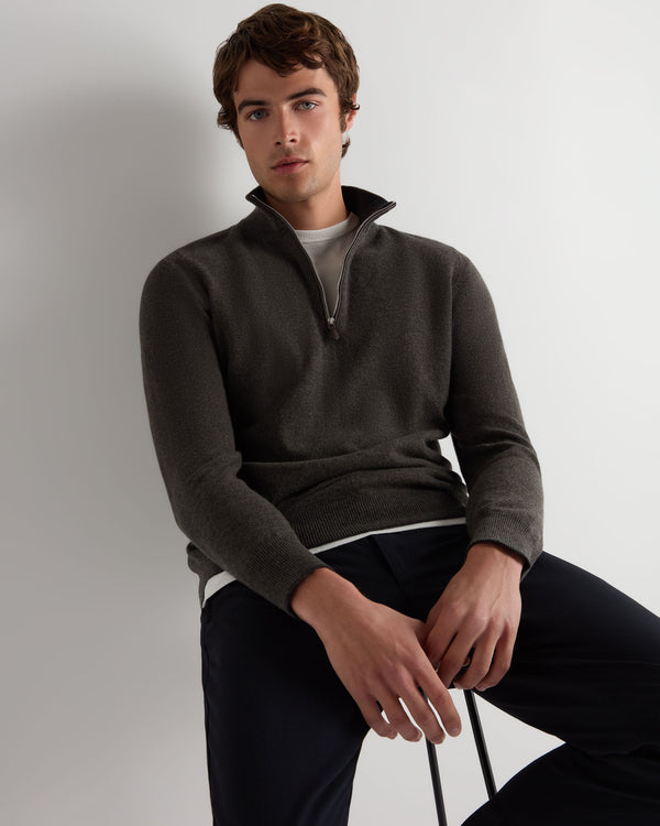 Men's Carnaby Half Zip Cashmere Jumper  1