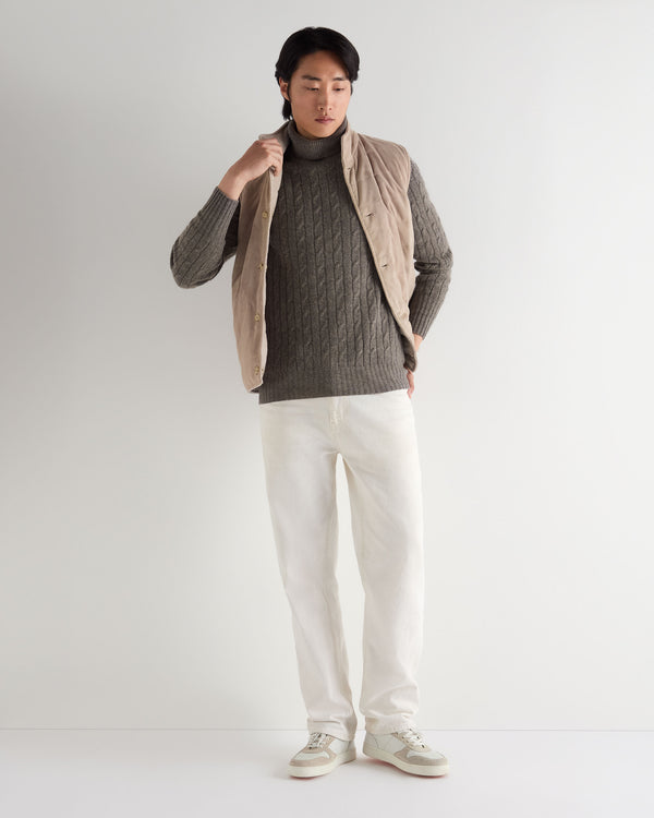 Men's Berwick Cable Roll Neck Cashmere Jumper 3