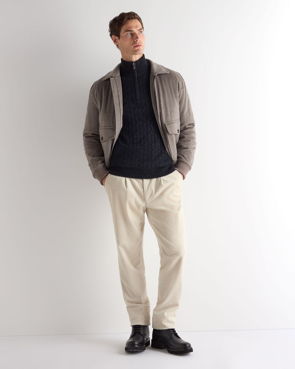 Men's Albemarle Cable Half Zip Cashmere Jumper 3