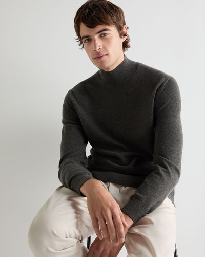 Men's Mayfair Turtle Neck Cashmere Jumper Grey Moss