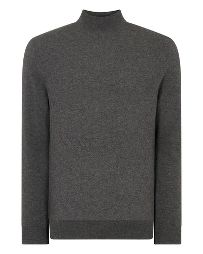 Men's Mayfair Turtle Neck Cashmere Jumper Grey Moss