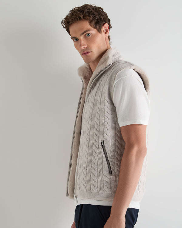 Men's Dolomiti Cable Fur Gilet 5
