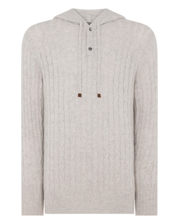 Men's Fitzrovia Cable Cashmere Hoodie 2
