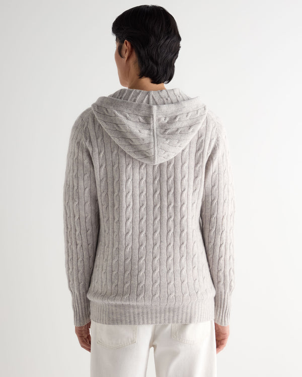 Men's Fitzrovia Cable Cashmere Hoodie 4