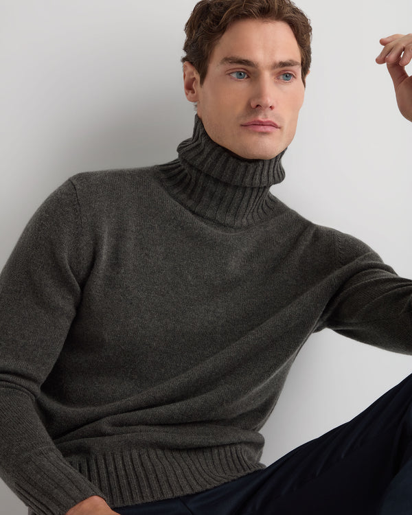 Men's Brompton Roll Neck Cashmere Jumper  5