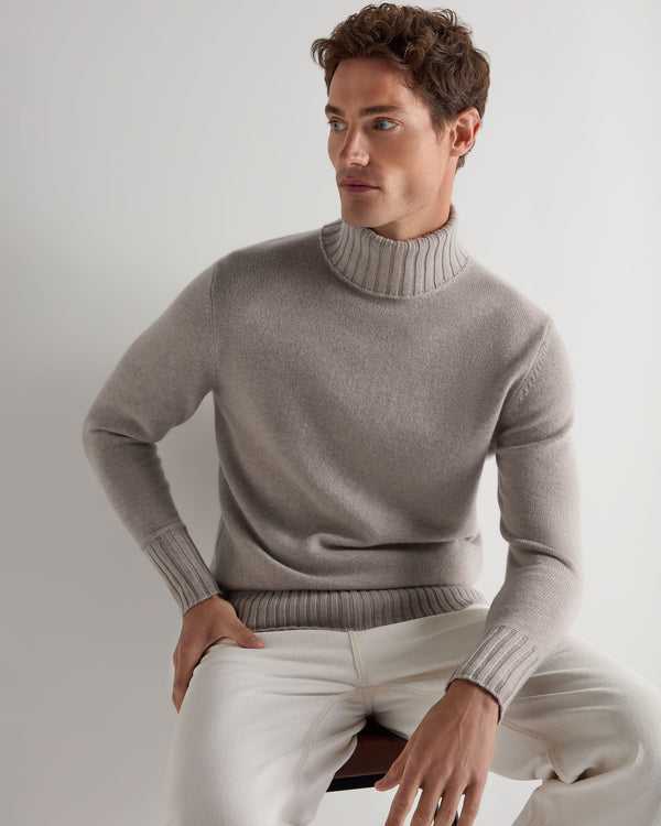 Men's Brompton Roll Neck Cashmere Jumper 7