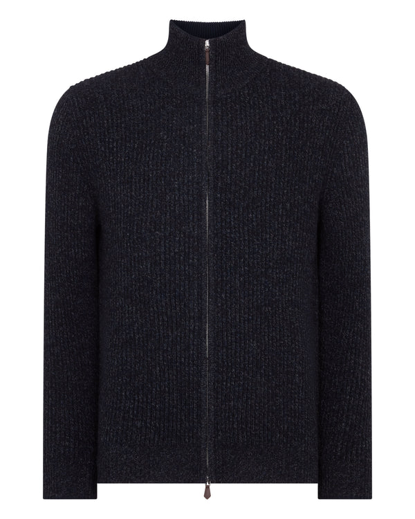 Men's Lambeth Rib Full Zip Cashmere Cardigan 2
