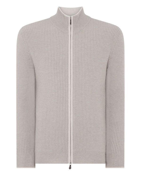 Men's Lambeth Rib Full Zip Cashmere Cardigan 2