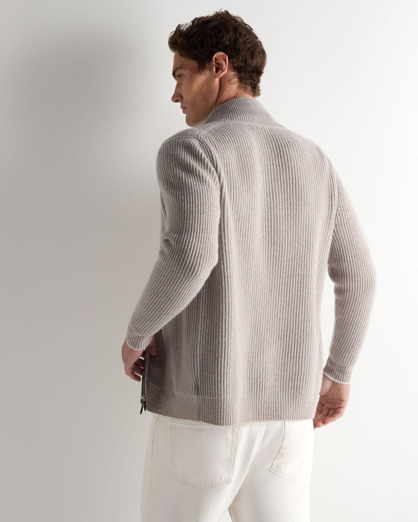 Men's Lambeth Rib Full Zip Cashmere Cardigan 4