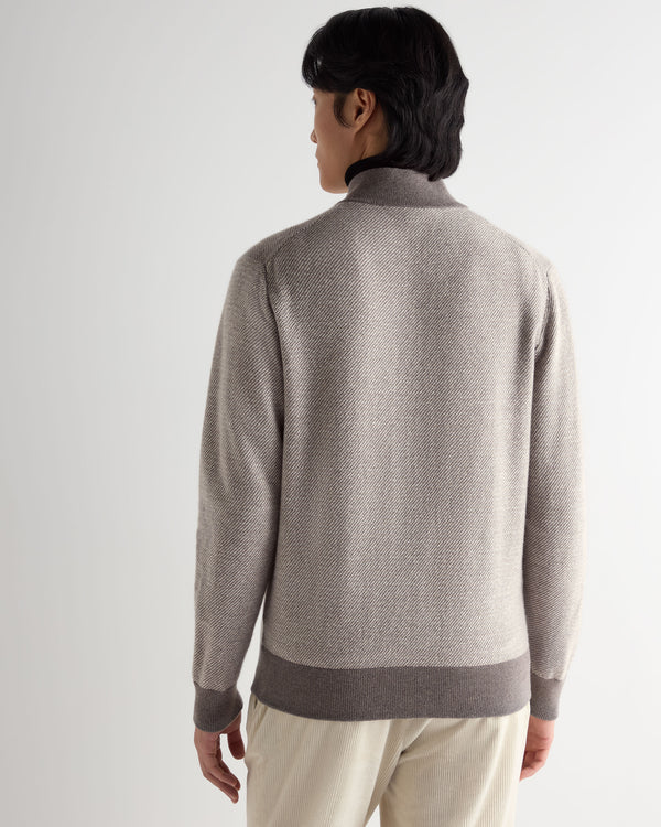 Men's Textured Birdseye Cashmere Jacket 4