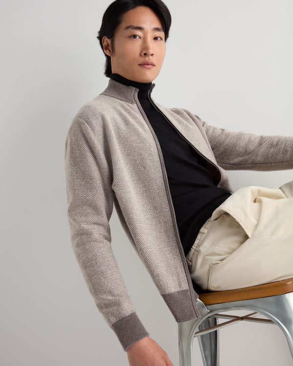 Men's Textured Birdseye Cashmere Jacket 7