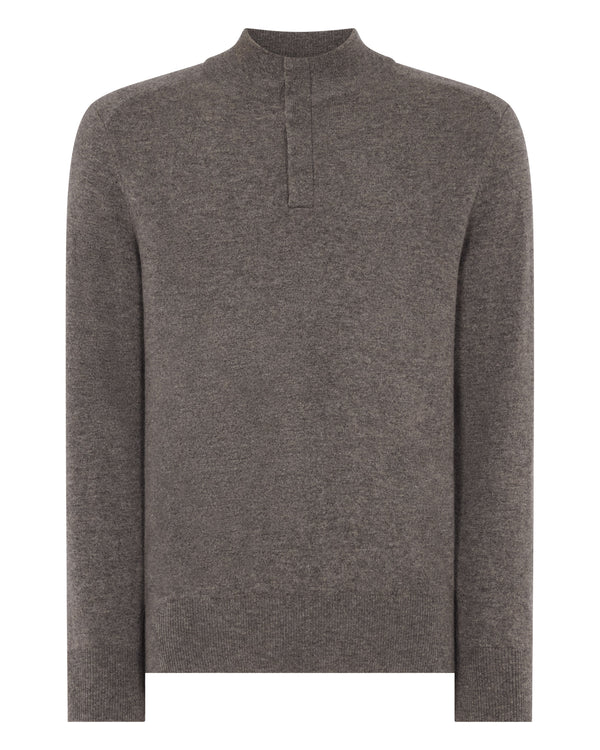 Men's Half Button Cashmere Jumper 2