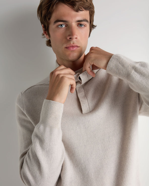 Men's Half Button Cashmere Jumper 5