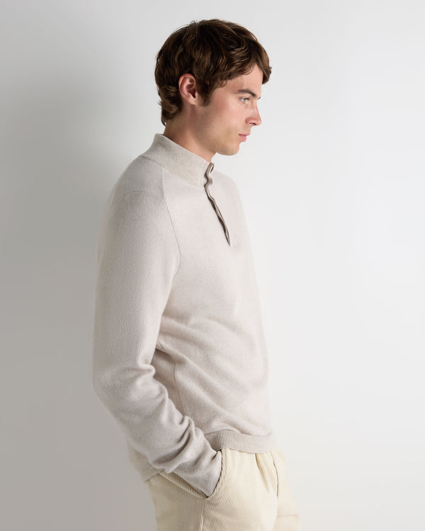 Men's Half Button Cashmere Jumper 6