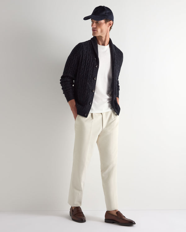 Men's Garrick Shawl Cable Cashmere Cardigan 3