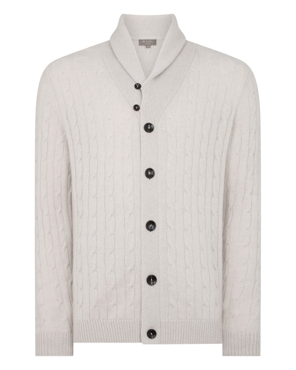 Men's Garrick Shawl Cable Cashmere Cardigan 2