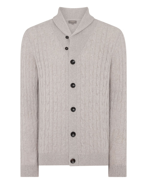 Men's Garrick Shawl Cable Cashmere Cardigan 2