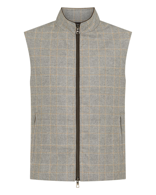 Men's Belgravia Check Wool Gilet 1