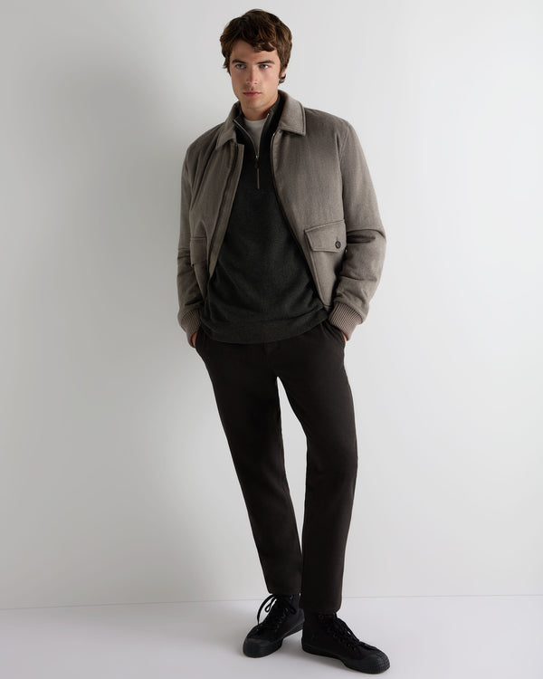 Men's Temple Jacquard Half Zip Cashmere Jumper  3