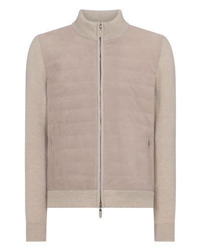 Men's Davos Suede Front Jacket Toasted Sesame Brown