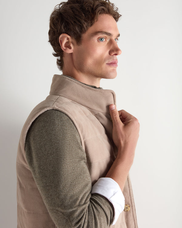 Men's Verbier Cashmere And Suede Gilet 6