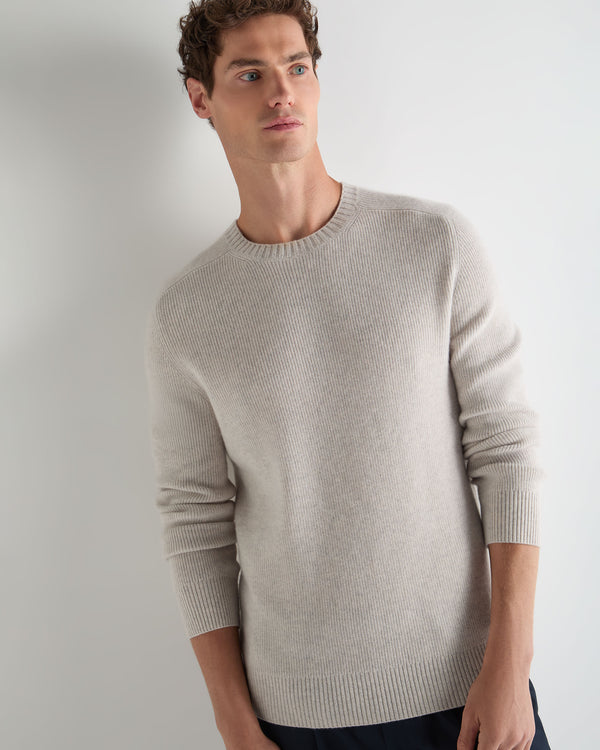 Men's English Rib Raglan Cashmere Jumper 1