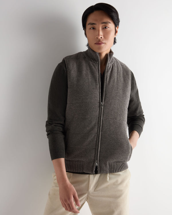Men's Cashmere Quilted Gilet 1