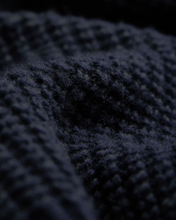 Men's Waffle Knit Full Zip Cashmere Jumper 7