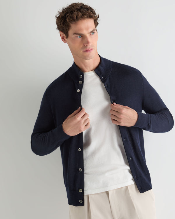 Men's Buttoned Fine Gauge Cashmere Jumper 1