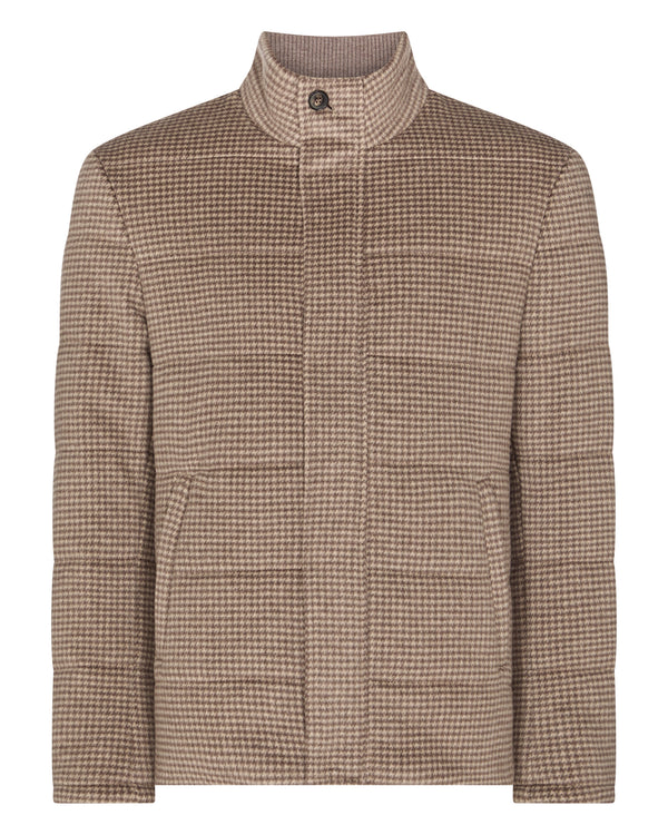 Men's Dogtooth Padded Cashmere Jacket 1