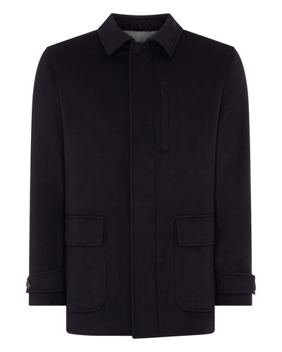 N.Peal Men's Weekend Cashmere Coat Navy Blue