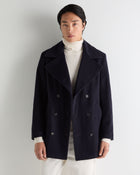 Men's Double Breasted Peacoat Navy Blue