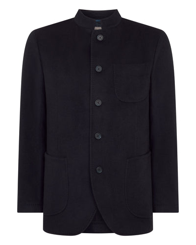 N.Peal Men's Portofino Cashmere Jacket Navy Blue