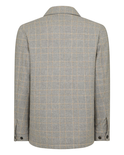 N.Peal Men's Wool Check Chore Jacket Grey Check