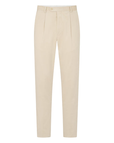 N.Peal Men's Atrani Cord Trouser Off White
