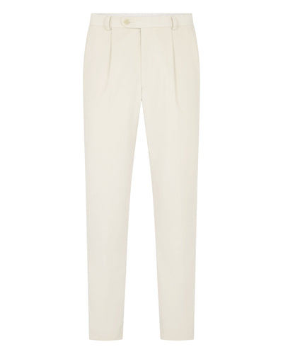 N.Peal Men's Moleskin Atrani Trouser Off White
