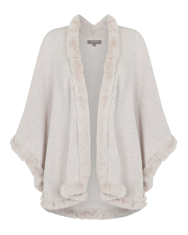 Women's Ayla Fur Trim Cashmere Cape 2