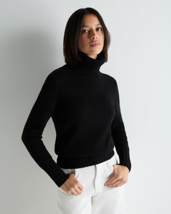 Women's Hazel Chunky Roll Neck Cashmere Jumper 1