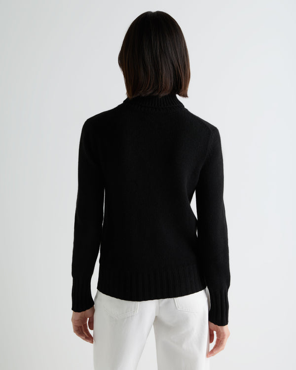 Women's Hazel Chunky Roll Neck Cashmere Jumper 4
