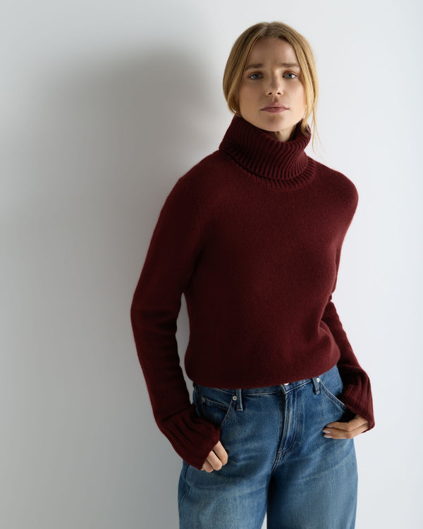 Women's Hazel Chunky Roll Neck Cashmere Jumper 1