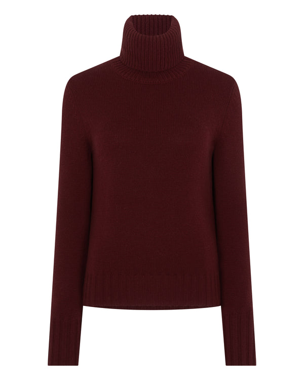 Women's Hazel Chunky Roll Neck Cashmere Jumper 2