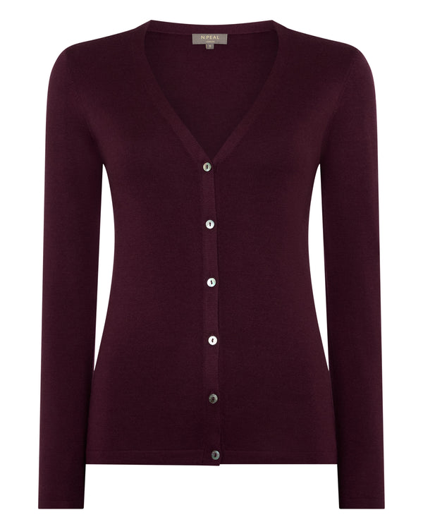 Women's Mia Superfine Cashmere V Neck Cardigan 2