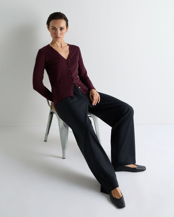 Women's Mia Superfine Cashmere V Neck Cardigan 3