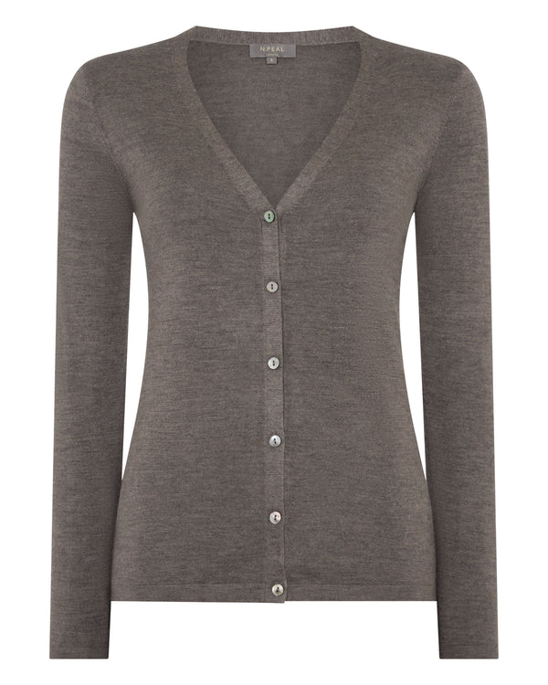 Women's Mia Superfine Cashmere V Neck Cardigan 2